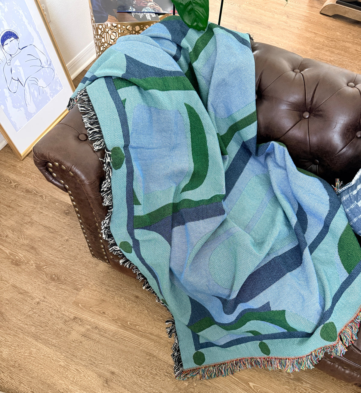Woven Cotton Throw Blanket | 54" × 72"
