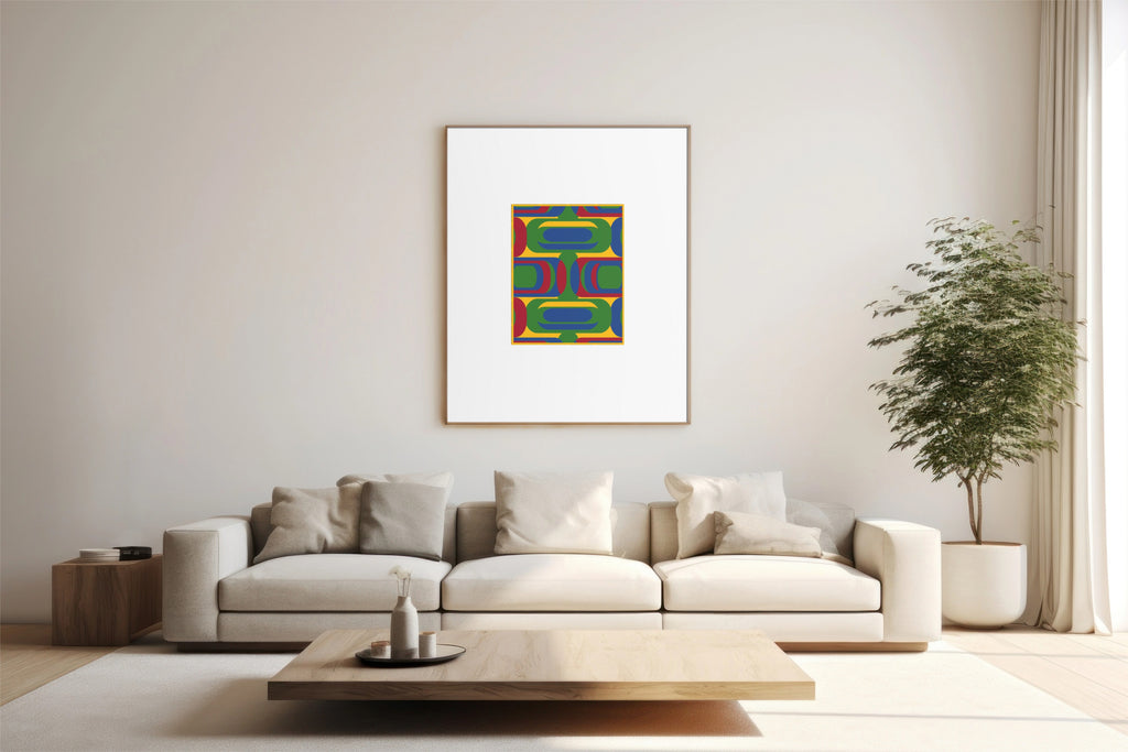 Ovals and Pearls | Art Print in Multi or Brown